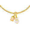 TOMEI Nephrite Pink Lotus Charm, Yellow Gold 999