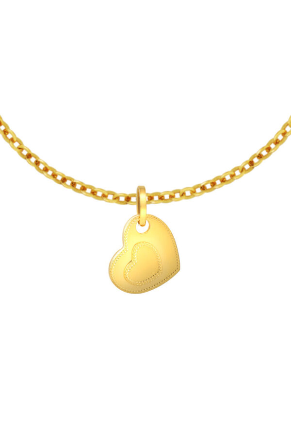 TOMEI Lusso Italia Crooked Heart Pendant, Yellow Gold 916
