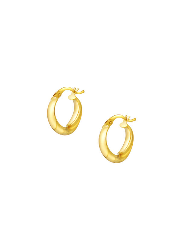 TOMEI Lusso Italia Loop Earrings, Yellow Gold 916
