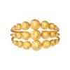 TOMEI Layered Laser Ball Bangle, Yellow Gold 916