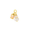 TOMEI Nephrite Pink Lotus Charm, Yellow Gold 999