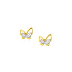 TOMEI Lusso Italia Butterfly Earrings, Yellow Gold 916