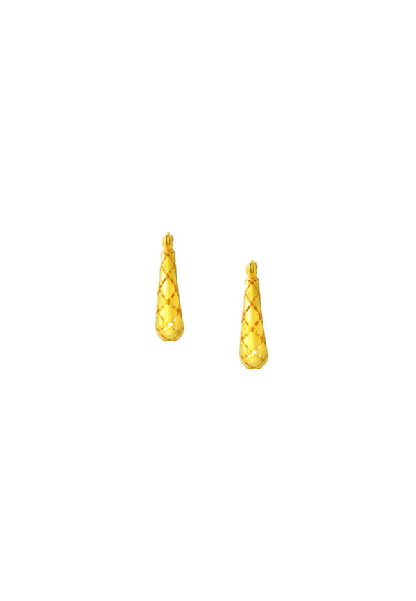TOMEI Lusso Italia Pizzza Earrings, Yellow Gold 916