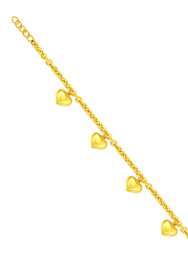 TOMEI Love Charms Bracelet, Yellow Gold 916