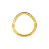 TOMEI Diamond Cut Collection 2-in-1 Curved Ring, Yellow Gold 916