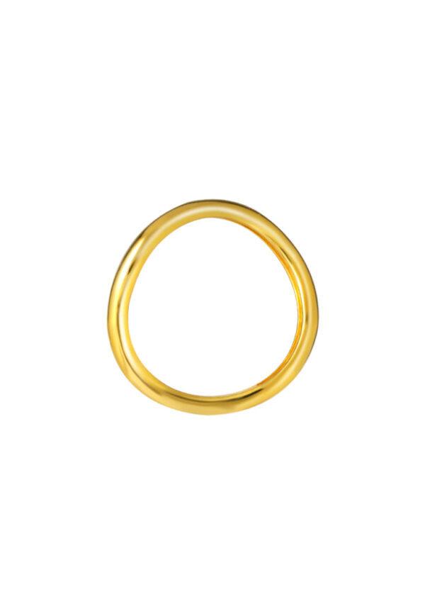 TOMEI Diamond Cut Collection 2-in-1 Curved Ring, Yellow Gold 916