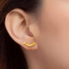 TOMEI Lusso Italia Smiley Sign Earrings, Yellow Gold 916
