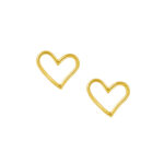 TOMEI Lusso Italia Love Frame Earrings, Yellow Gold 916