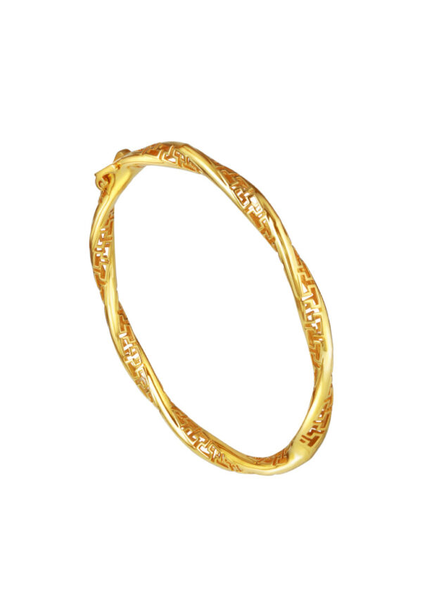 TOMEI Harmony & Perfection Bangle, Yellow Gold 916