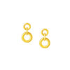 TOMEI Lusso Italia Duo-Circle Earrings, Yellow Gold 916