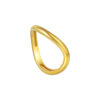 TOMEI Diamond Cut Collection 2-in-1 Curved Ring, Yellow Gold 916