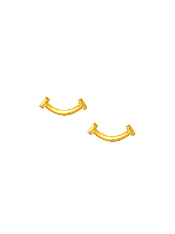 TOMEI Lusso Italia Smiley Sign Earrings, Yellow Gold 916