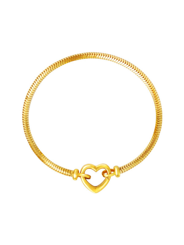TOMEI Lusso Italia Chomel Heart Bracelet, Yellow Gold 916