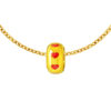 TOMEI Lusso Italia Red Heart Wheel Pendant, Yellow Gold 916