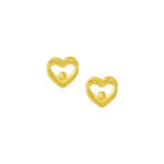 TOMEI Lusso Italia Heartbeat Earrings, Yellow Gold 916