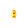 TOMEI Lusso Italia Red Heart Wheel Pendant, Yellow Gold 916
