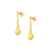 TOMEI Lusso Italia Dual-Tone Lock Pad Earrings, Yellow Gold 916