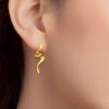 TOMEI Anastasia Wave-Like Earrings, Yellow Gold 916