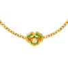 TOMEI Nephrite With Enamel Charm, Yellow Gold 999