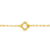 TOMEI Diamond Cut Collection Flower Bracelet, Yellow Gold 916
