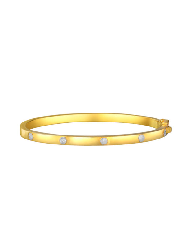 TOMEI Diamond Cut Collection Bangle, Yellow Gold 916