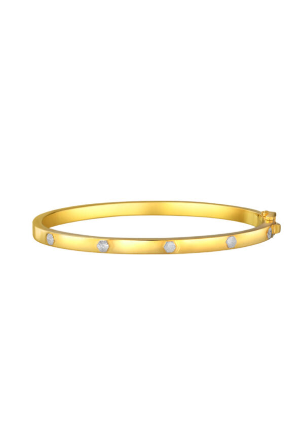 TOMEI Diamond Cut Collection Bangle, Yellow Gold 916