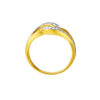 TOMEI Dual-Tone Ring, Yellow Gold 916