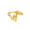 TOMEI Anastasia Wave-Like Ring, Yellow Gold 916