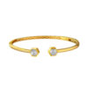 TOMEI Diamond Cut Collection Bangle, Yellow Gold 916
