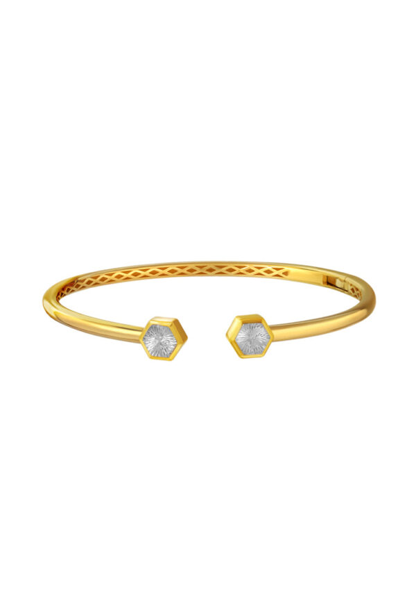 TOMEI Diamond Cut Collection Bangle, Yellow Gold 916