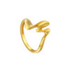 TOMEI Anastasia Wave-Like Ring, Yellow Gold 916