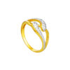 TOMEI Dual-Tone Ring, Yellow Gold 916