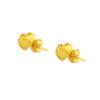 TOMEI Heart Earrings, Yellow Gold 916