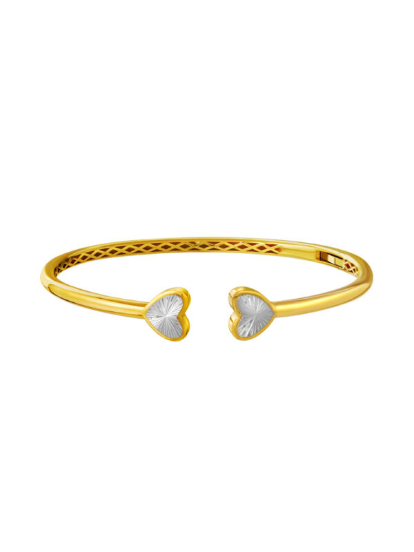 TOMEI Diamond Cut Collection Bangle, Yellow Gold 916