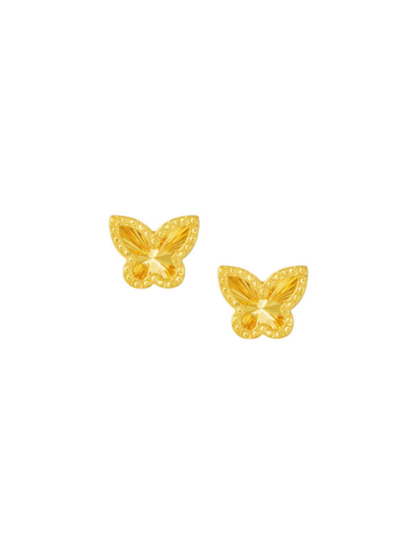 TOMEI Butterfly Earrings, Yellow Gold 916