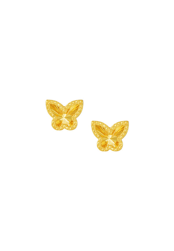 TOMEI Butterfly Earrings, Yellow Gold 916