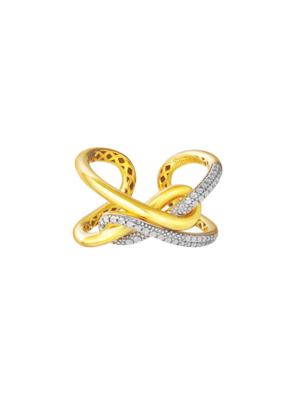 TOMEI Diamond Cut, The Simpulan Series Ring, Yellow Gold 916