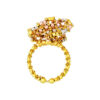 TOMEI Lusso Italia Tri-Tone Floral Ring, Yellow Gold 916