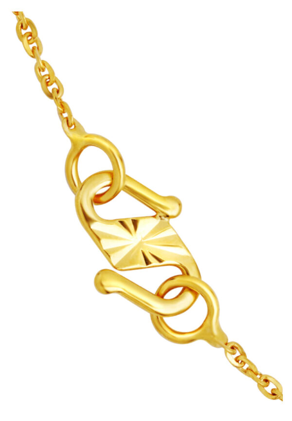 TOMEI Lasered Rugby Necklace, Yellow Gold 916
