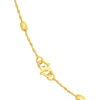 TOMEI Lasered Rugby Necklace, Yellow Gold 916