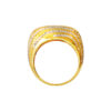 TOMEI Lusso Italia Dual-Tone Wave Inspired Ring, Yellow Gold 916