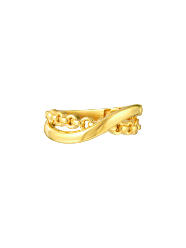 TOMEI Lusso Italia Intercross Ring, Yellow Gold 916