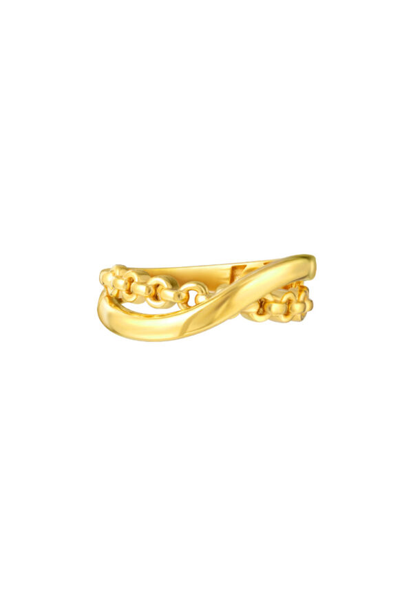 TOMEI Lusso Italia Intercross Ring, Yellow Gold 916