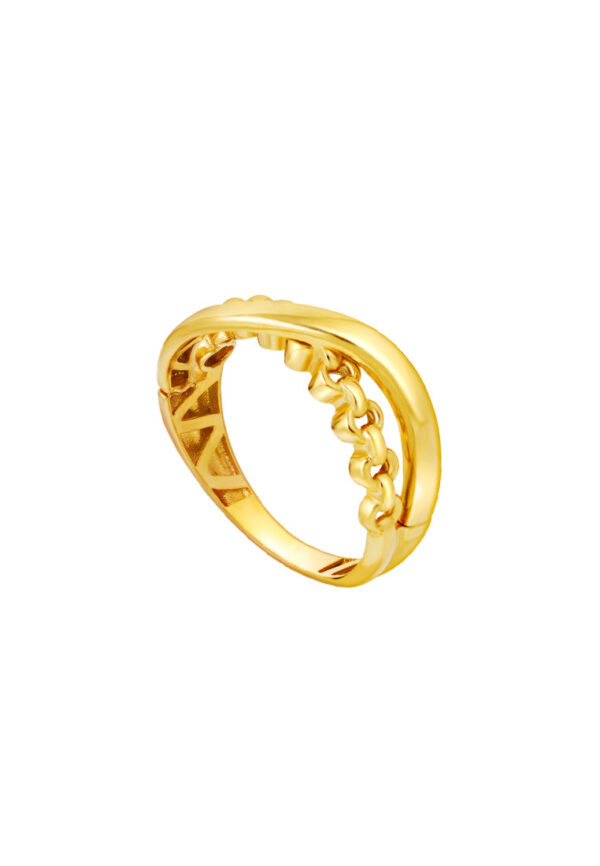 TOMEI Lusso Italia Intercross Ring, Yellow Gold 916