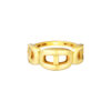 TOMEI Lusso Italia Buckle Concept Ring, Yellow Gold 916
