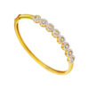TOMEI Diamond Cut Collection Bangle With Bead, Yellow Gold 916