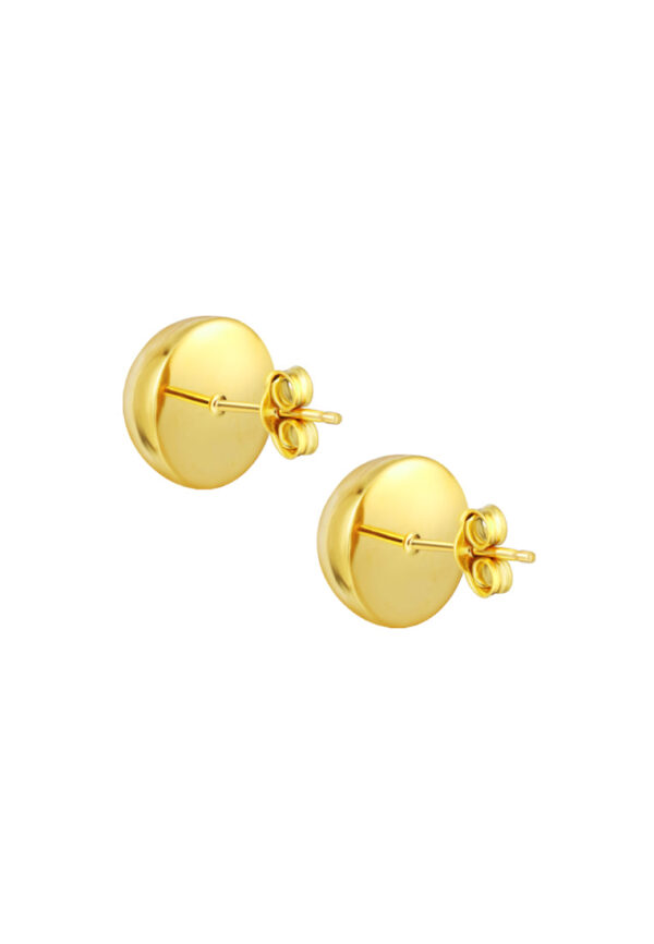 TOMEI Lusso Italia Glowing Button Earrings, Yellow Gold 916