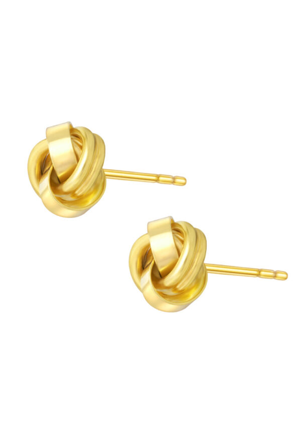 TOMEI Lusso Italia Rounded Knot Earrings, Yellow Gold 916