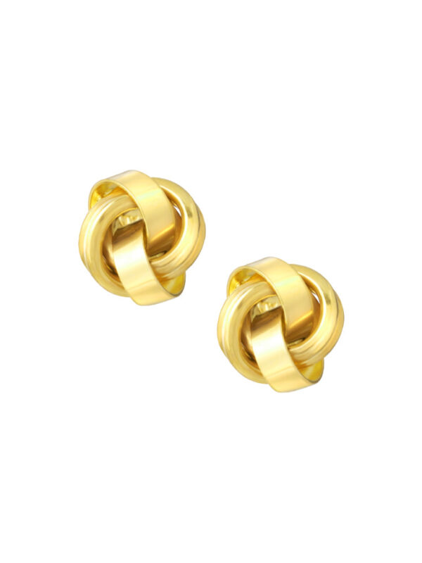 TOMEI Lusso Italia Rounded Knot Earrings, Yellow Gold 916