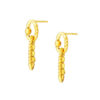 TOMEI Lusso Italia Twist Dangle Earrings, Yellow Gold 916